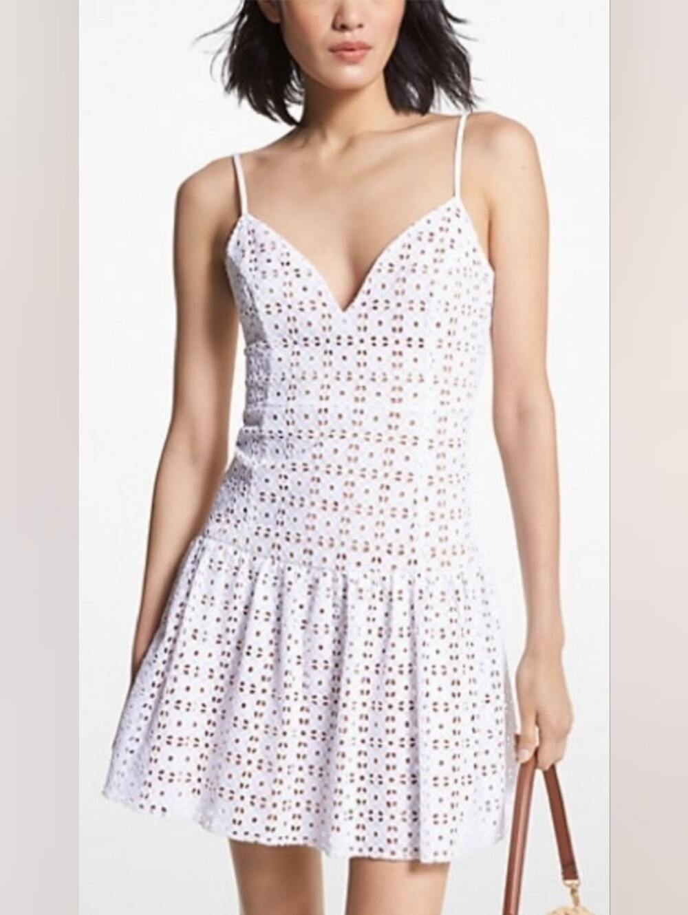 Michael Kors White Eyelet Mini Dress - Picture 3 of 5